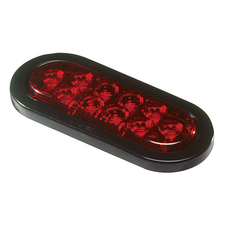 INNOVATIVE LIGHTING 260-4403-7 Oval 6" LED Stop/Turn/Tail Light w Grommet Mount-Red/Red Lens w TK Plug 260-4403-7